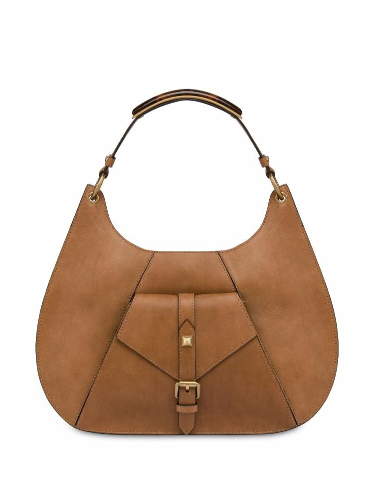 Alberta Ferretti Handle Gem nappa leather tote bag - Brown Cover