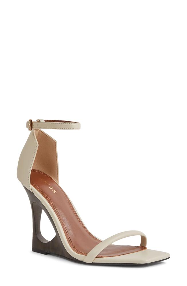 Reiss Cora Ankle Strap Wedge Sandal in Off White Cover