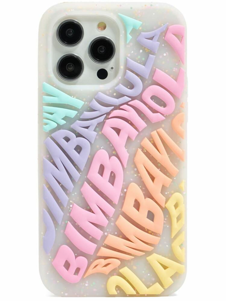 Bimba y Lola Iphone 15 Pro Max logo-embossed case - White Cover