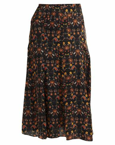 Isabel Marant Woman Midi skirt Black Viscose, Silk Cover