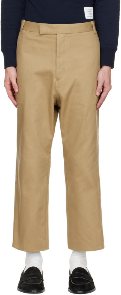 Thom Browne Beige Straight Leg Trousers Cover