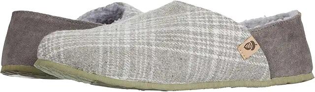 Acorn Parker Plaid Hoodback (Grey Plaid) Men's Slippers Cover