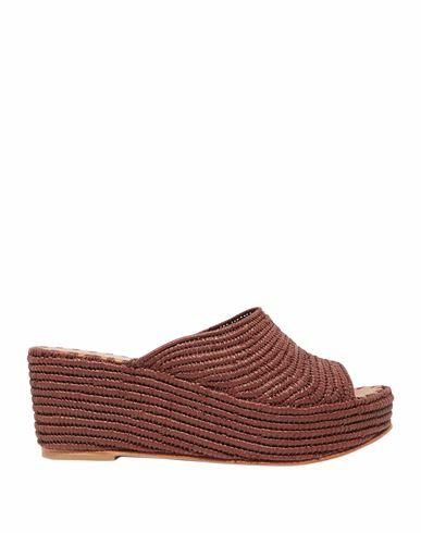 Carrie Forbes Woman Sandals Cocoa Natural raffia Cover