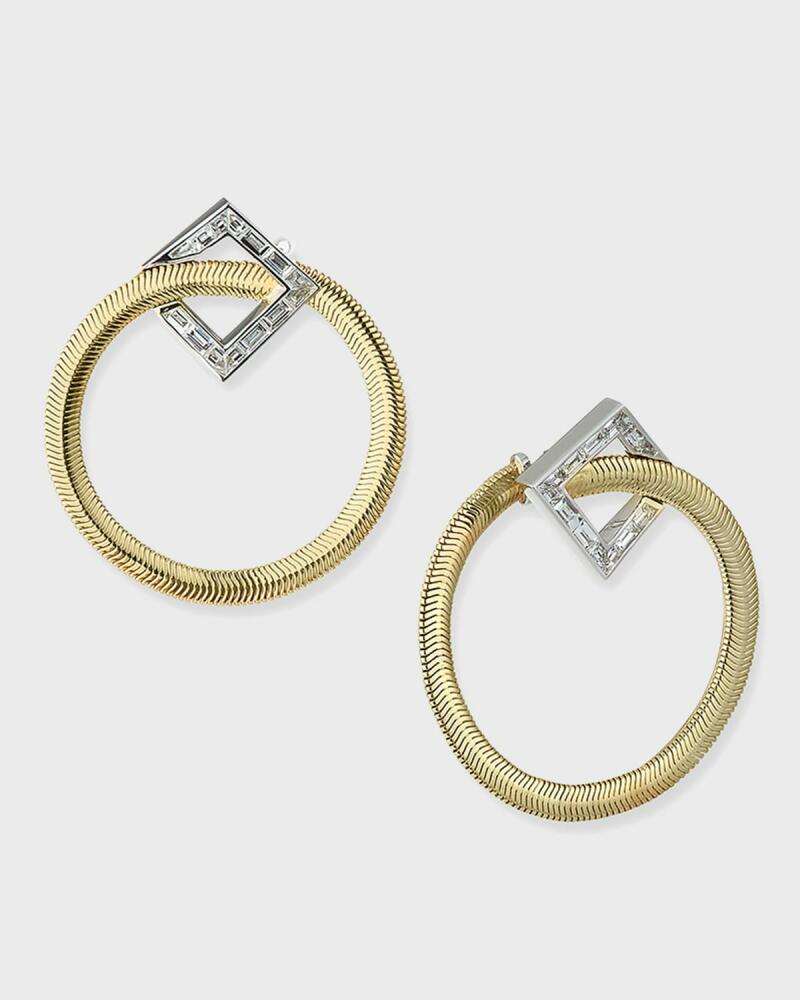 Nikos Koulis Feelings 18k Diamond Forward-Facing Hoop Earrings Cover