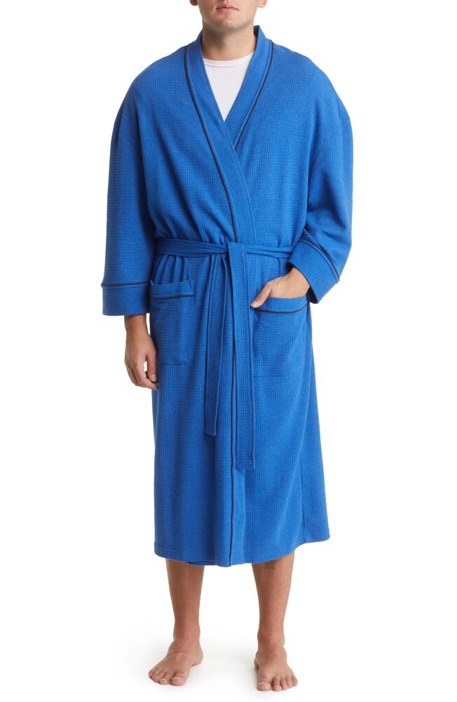 Majestic International Waffle Knit Robe in Royal/Navy Cover