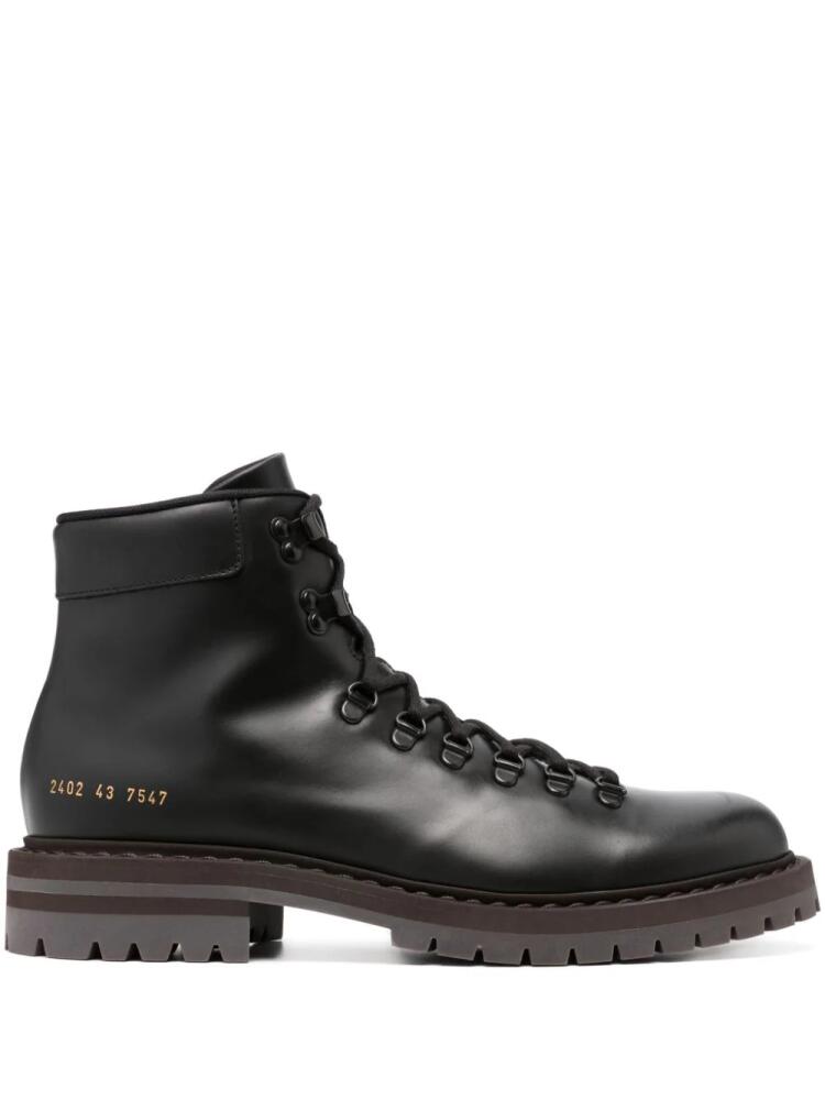 Common Projects lace-up leather ankle boots - Black Cover