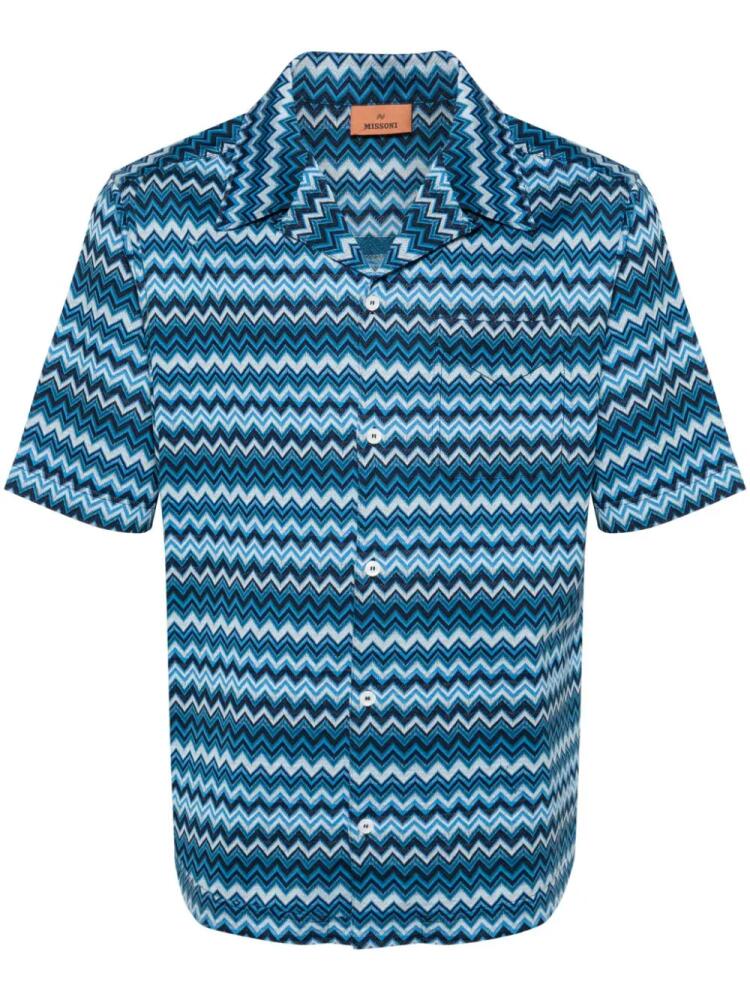 Missoni zigzag cotton shirt - Blue Cover