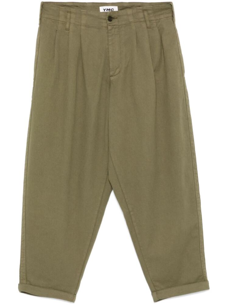 YMC Creole Peg trousers - Green Cover