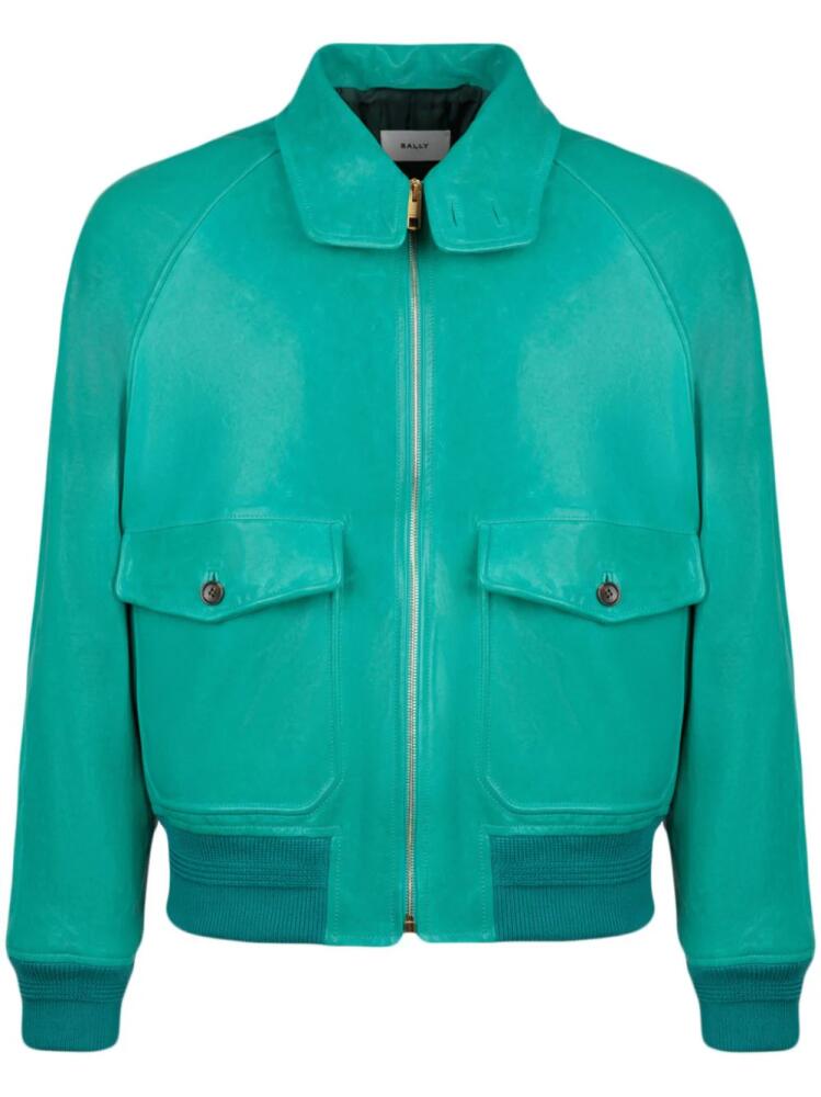 Bally leather bomber jacket - Green Cover