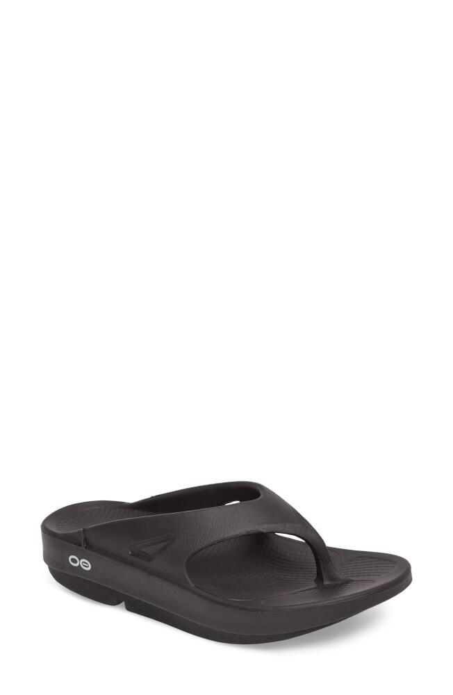 Oofos Gender Inclusive OOriginal Sandal in Black Cover