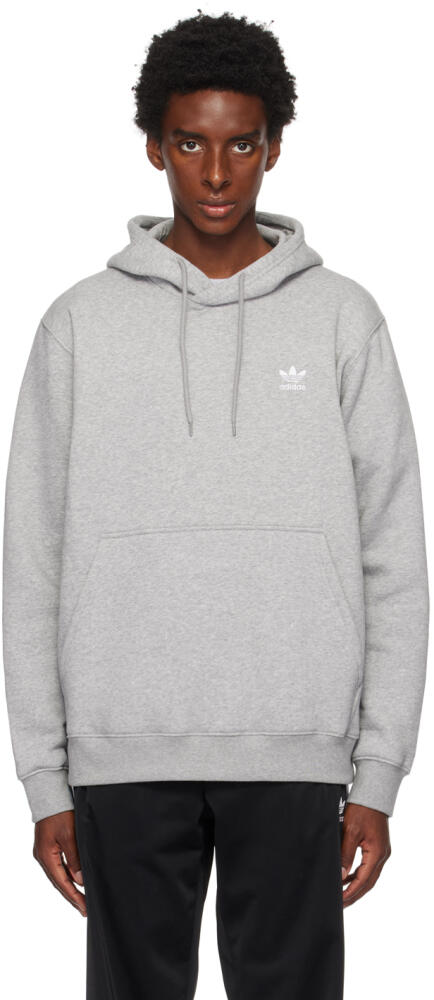 adidas Originals Gray Trefoil Essentials Hoodie Cover