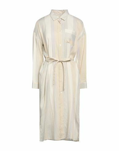 Her Shirt Her Dress Woman Midi dress Beige Viscose, Silk Cover