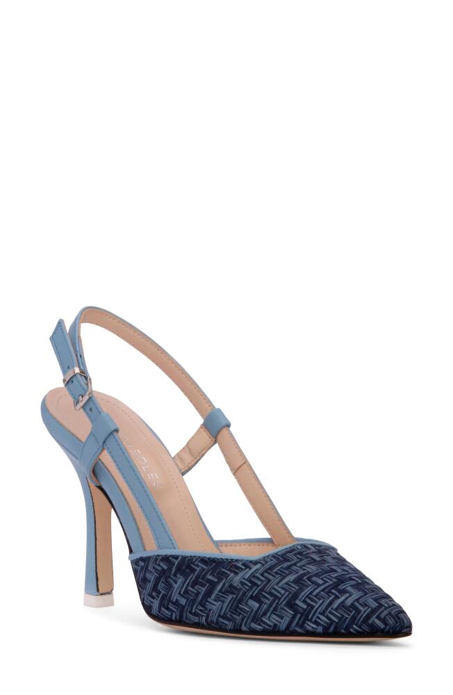 BEAUTIISOLES Mandy Pointed Toe Pump in Blue Cover