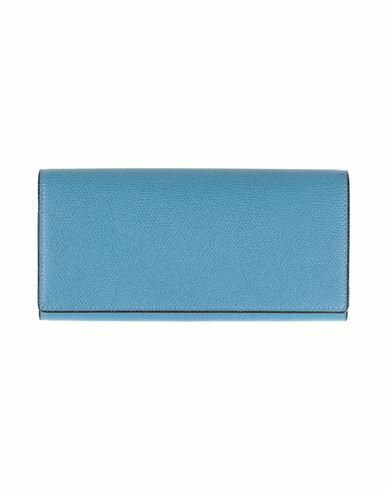 Valextra Woman Wallet Azure Calfskin Cover