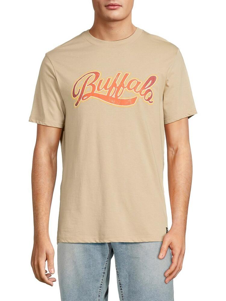 BUFFALO David Bitton Men's Cotton Logo Tee - Beige Cover