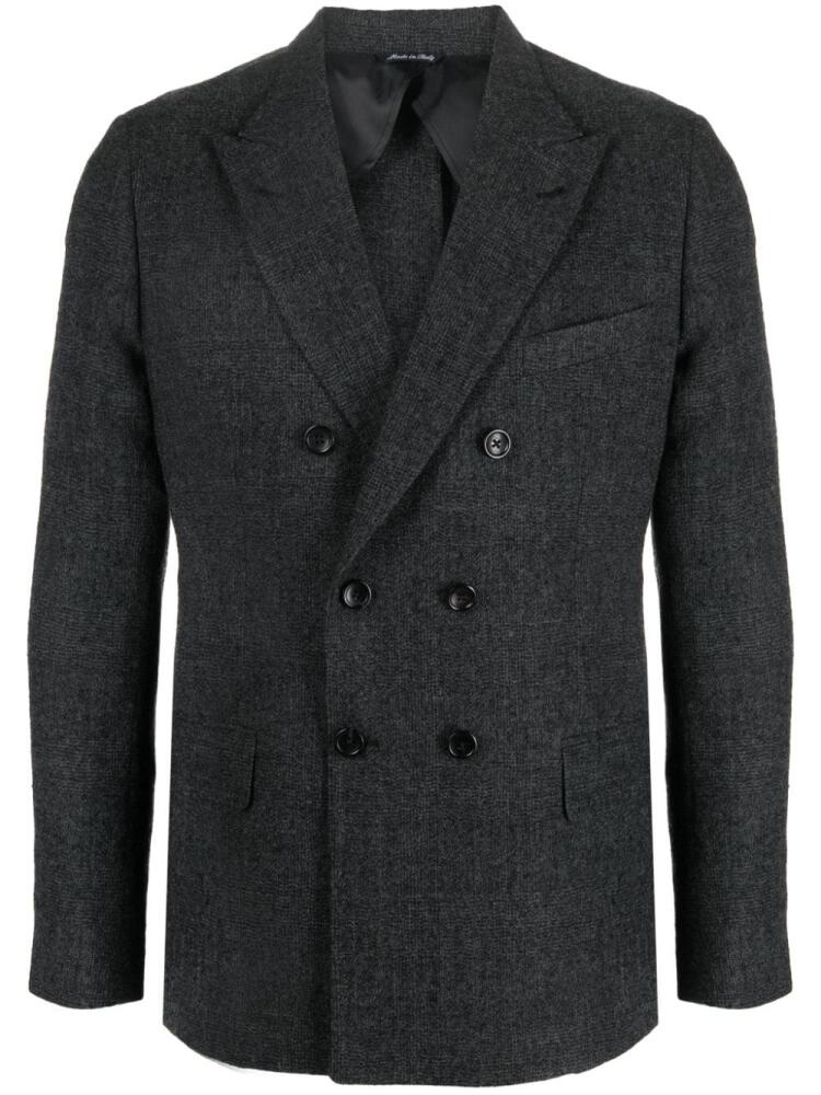 Reveres 1949 checked double-breasted blazer - Grey Cover