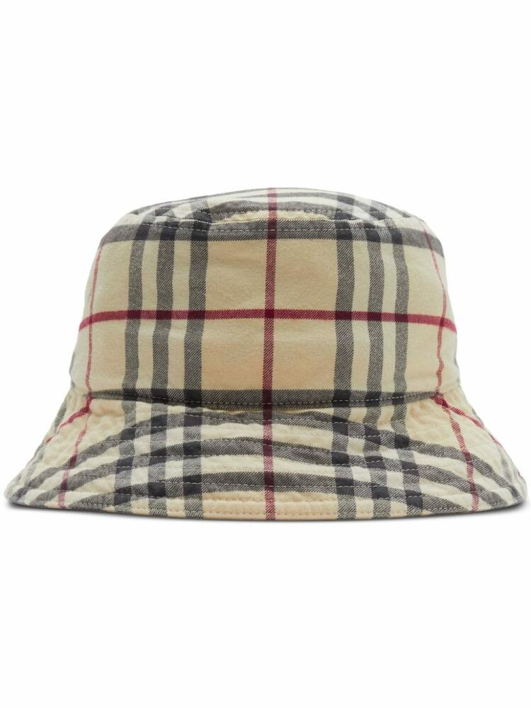 Burberry Vintage Check-pattern cotton bucket hat - Neutrals Cover