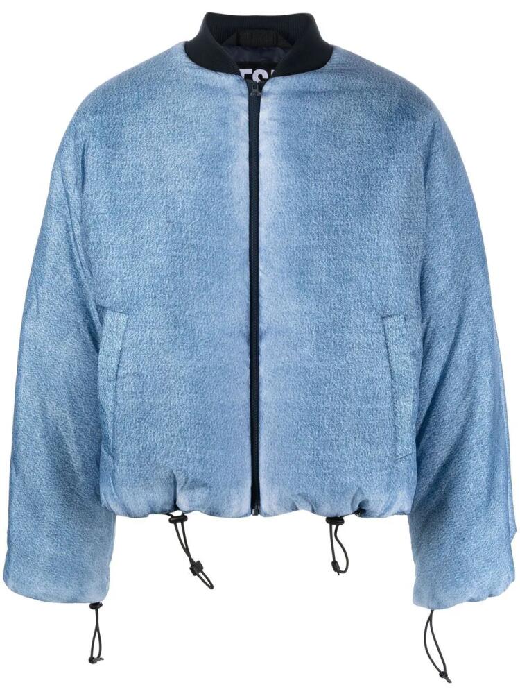 Diesel W-Day-Print bomber jacket - Blue Cover