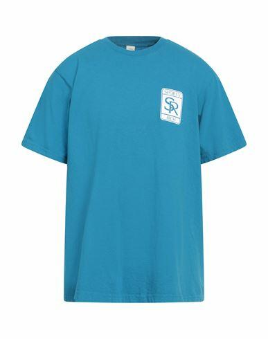 Sporty & Rich Man T-shirt Turquoise Cotton Cover