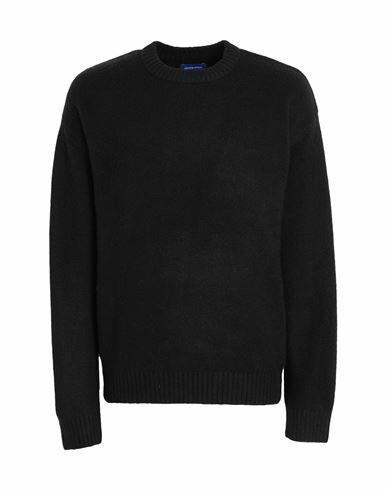 Jack & Jones Man Sweater Black Recycled polyester, Acrylic, Wool, Elastane Cover