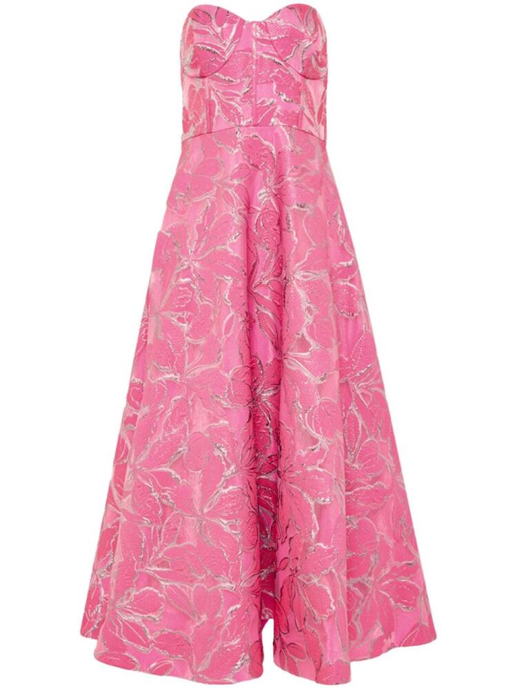 Monique Lhuillier Amelia midi dress - Pink Cover