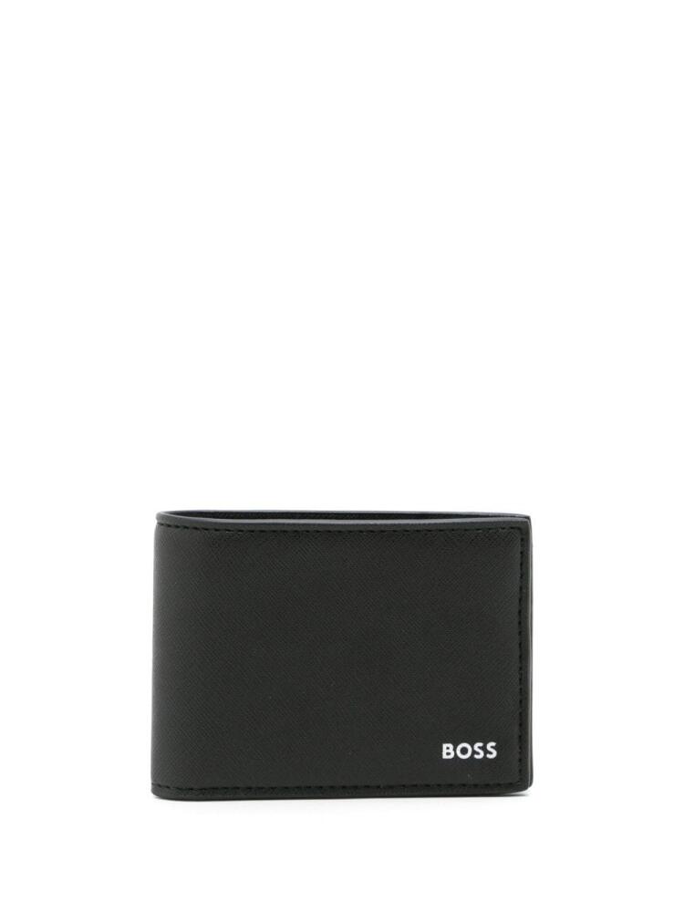 BOSS logo-print folded wallet - Black Cover