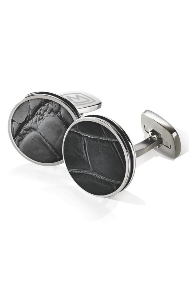 M-Clip® Alligator Cuff Links in Stainless Steel/Black Cover