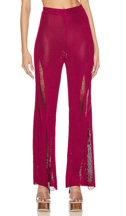 Cult Gaia Katana Pant in Wine Cover