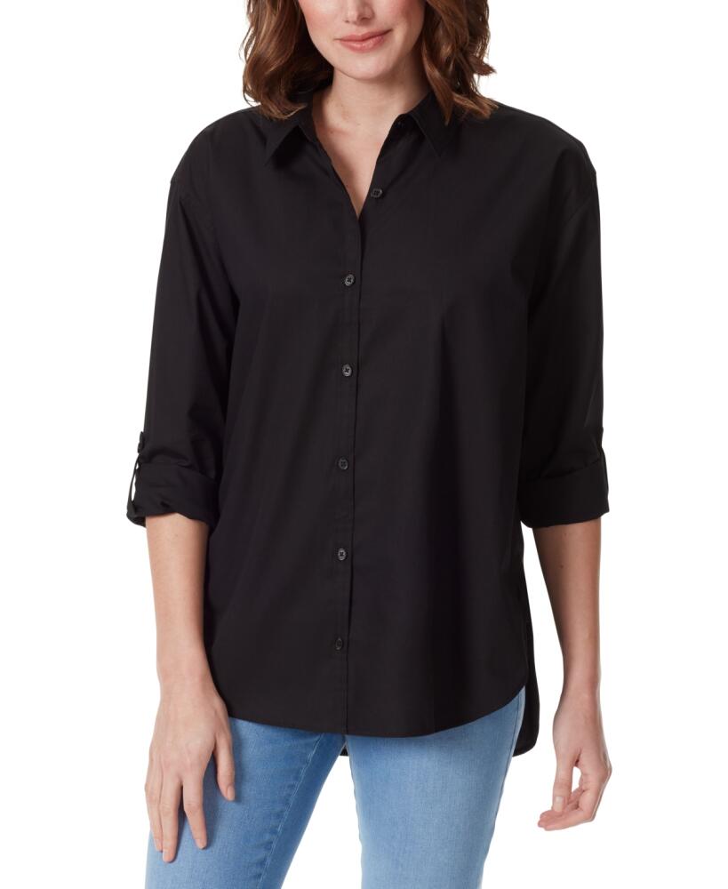 Gloria Vanderbilt Women's Amanda Button-Front Shirt - Black Cover