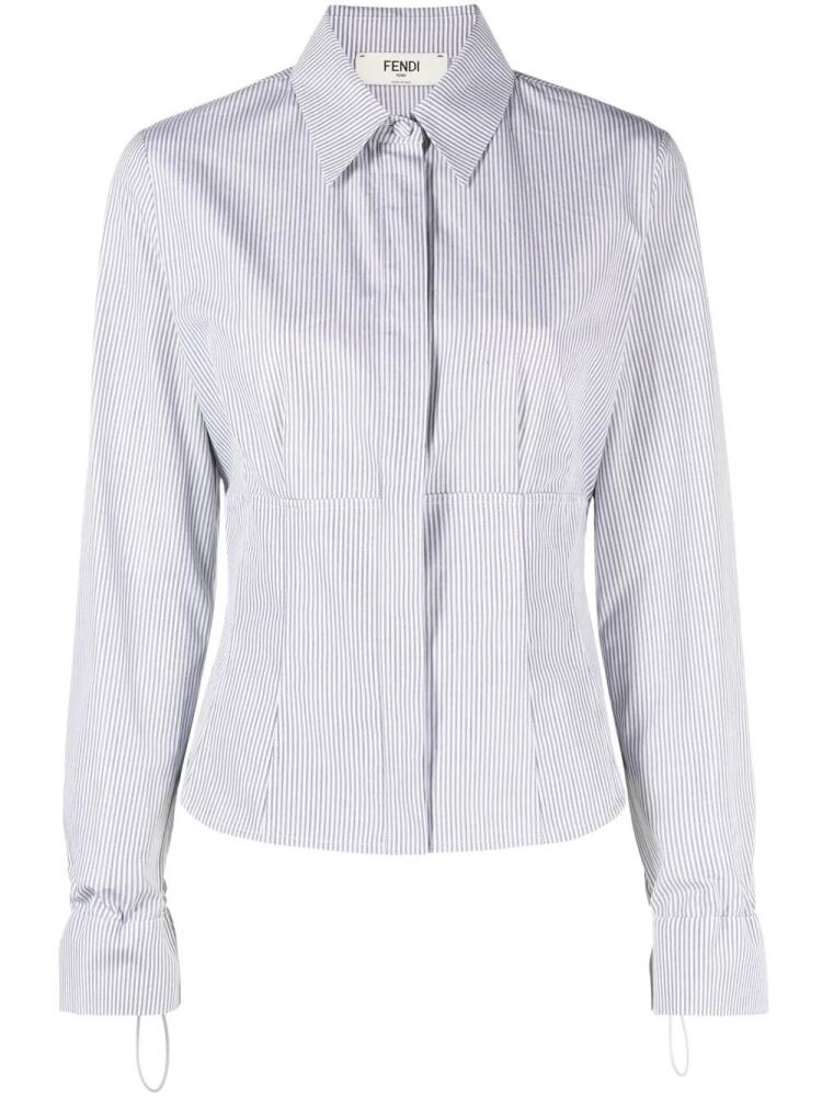 FENDI pinstriped cotton shirt - White Cover