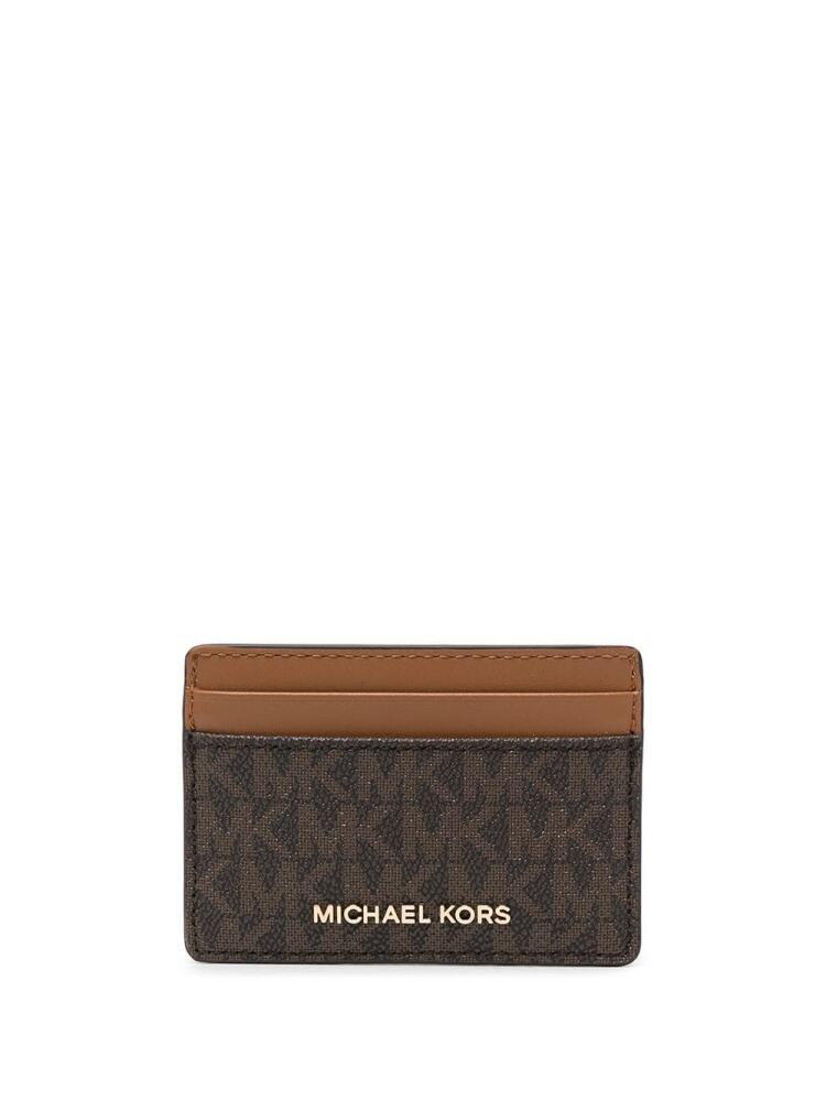 Michael Kors leather logo card holder - Brown Cover