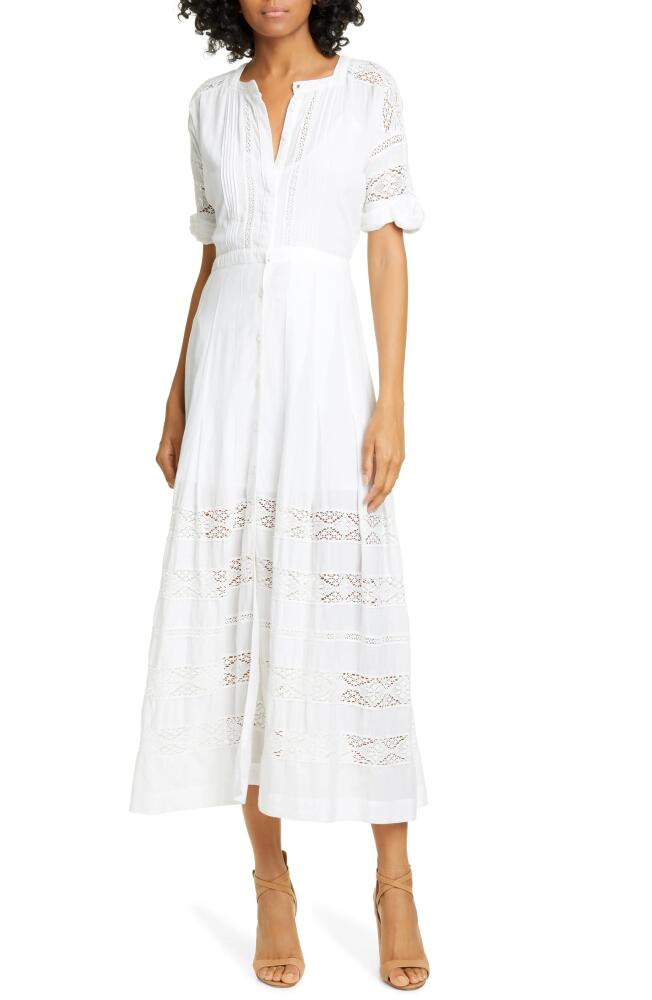 LoveShackFancy Edie Midi Shirtdress in White Cover