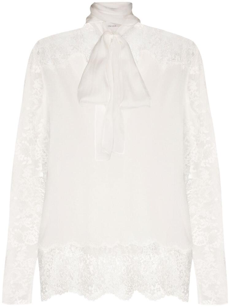 Faith Connexion Lace detail pussy bow blouse - White Cover