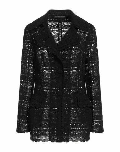 Ermanno Scervino Woman Blazer Black Cotton, Polyester Cover