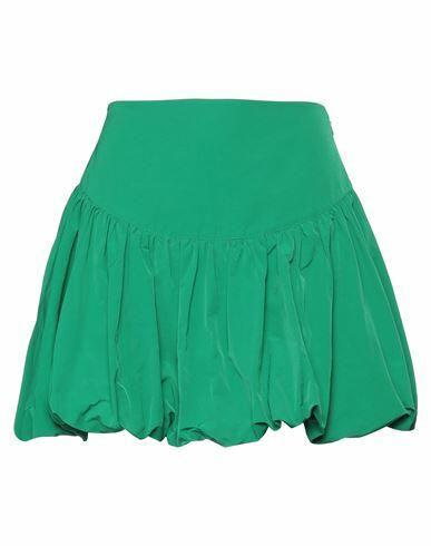 Gina Gorgeous Woman Mini skirt Green Polyester, Cotton Cover