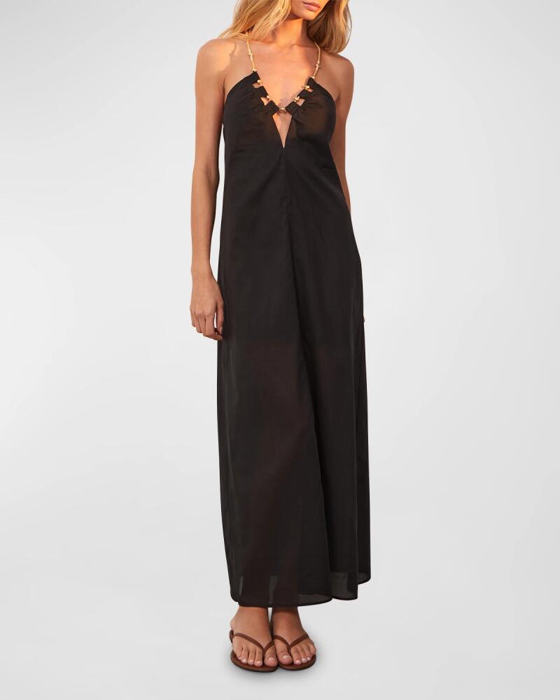 Vix Solid Zima Maxi Dress Coverup Cover