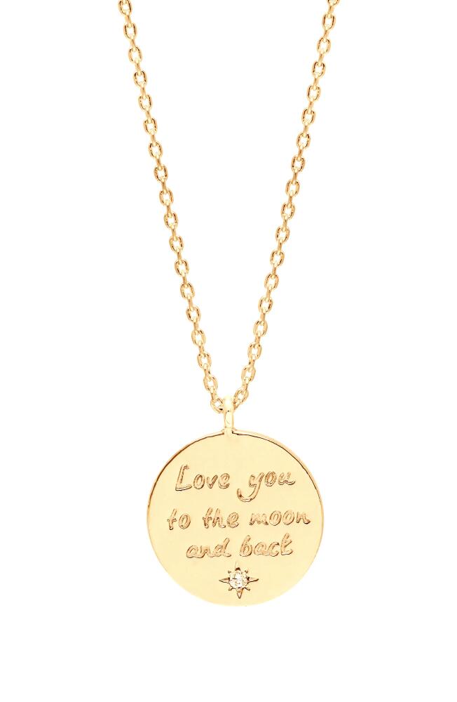 Estella Bartlett Love You to the Moon and Back Pendant Necklace in Gold Cover