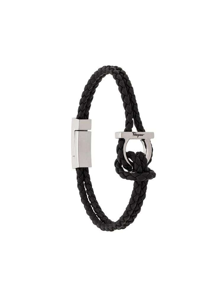 Ferragamo braided Gancini bracelet - Black Cover