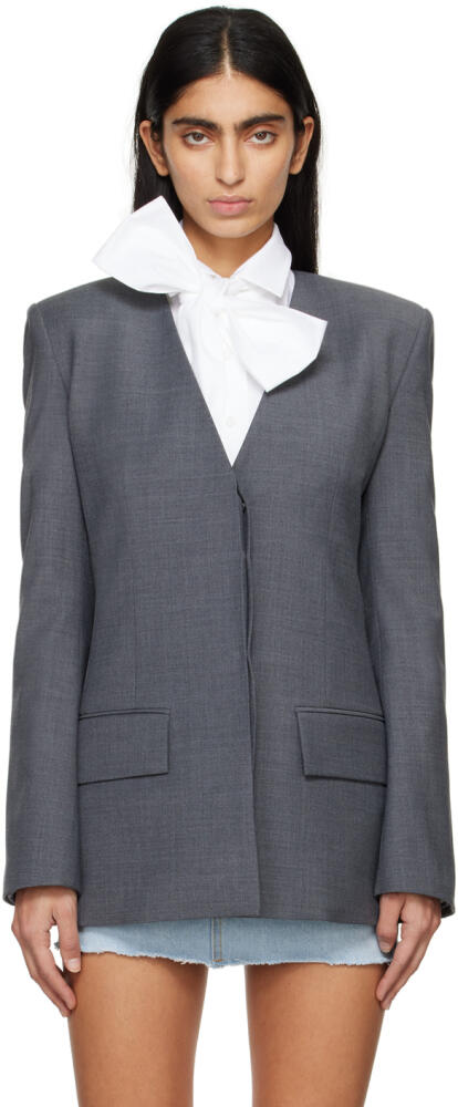 KIMHĒKIM Gray Button Blazer Cover