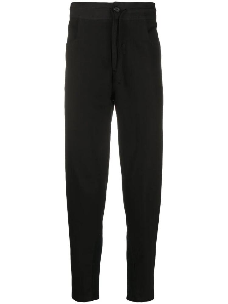 Ann Demeulemeester ribbed panel drawstring trousers - Black Cover