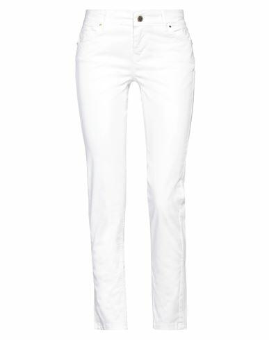 Fly Girl Woman Pants White Cotton, Elastane Cover