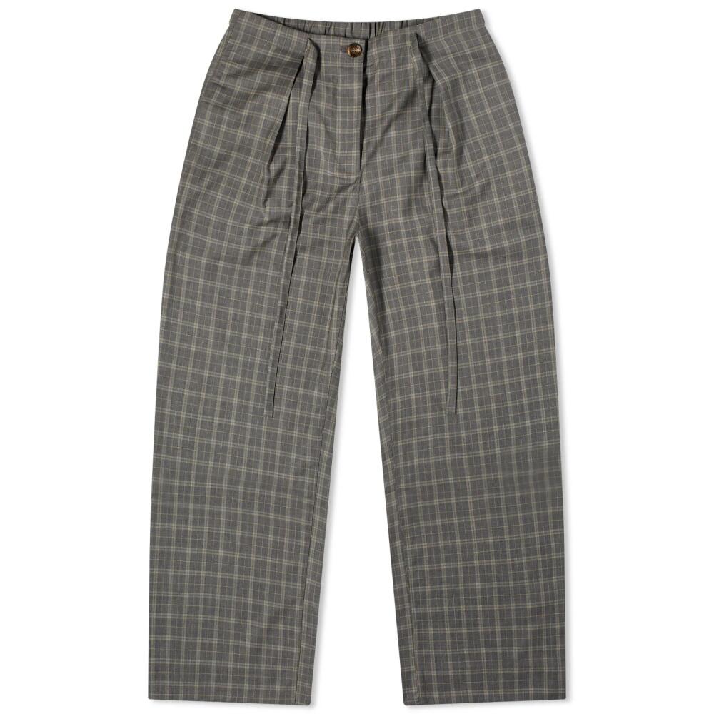 Deiji Studios Women's Wool Check Trousers in Everyday Check Cover