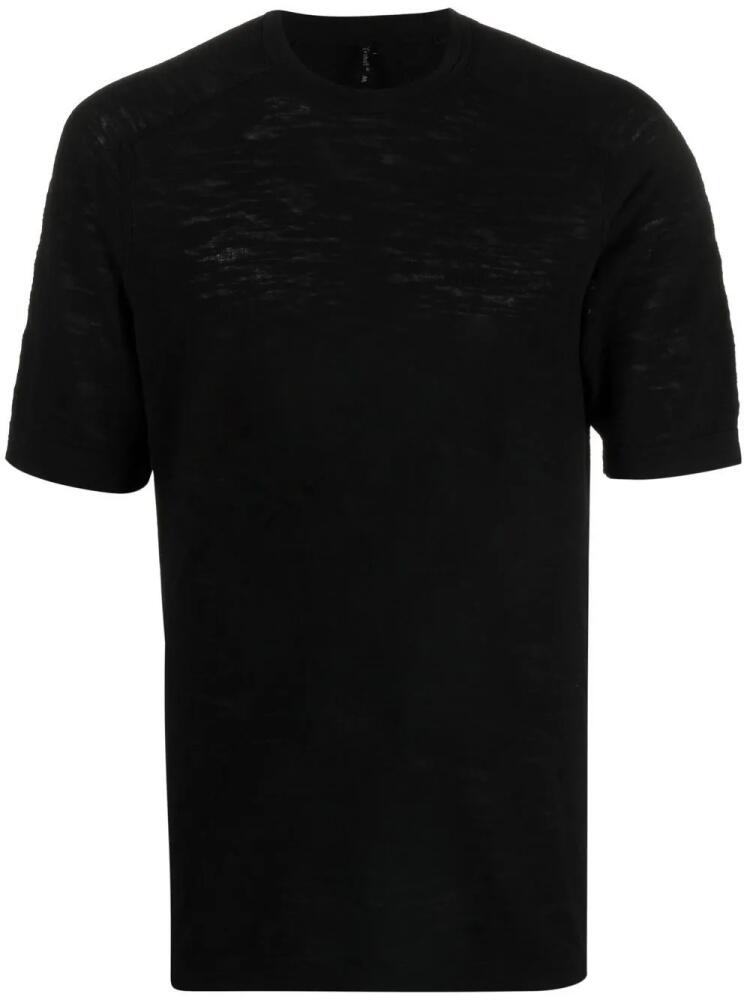 Transit distressed-effect crewneck T-shirt - Black Cover