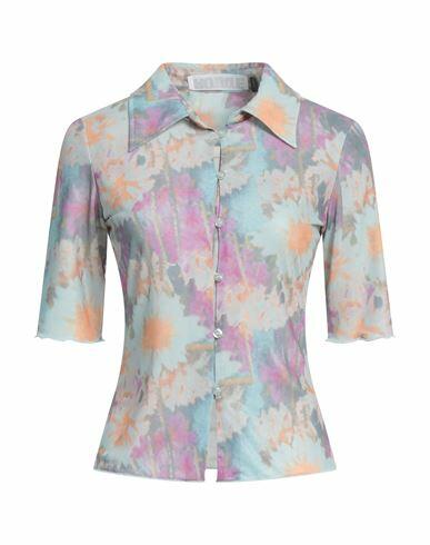 Rotate Birger Christensen Woman Shirt Turquoise Polyester, Elastane Cover