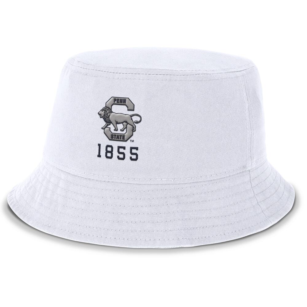 Penn State Nittany Lions Legacy Apex Nike Unisex College Bucket Hat in White Cover