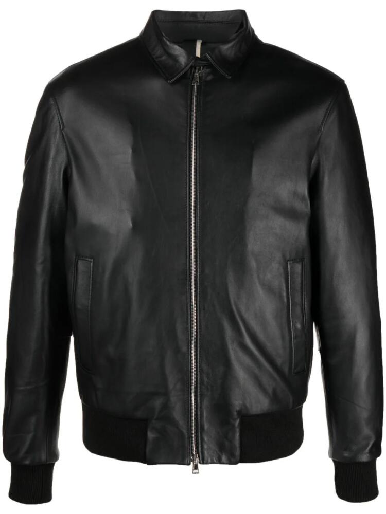 Low Brand quilted-lining padded leather jacket - Black Cover