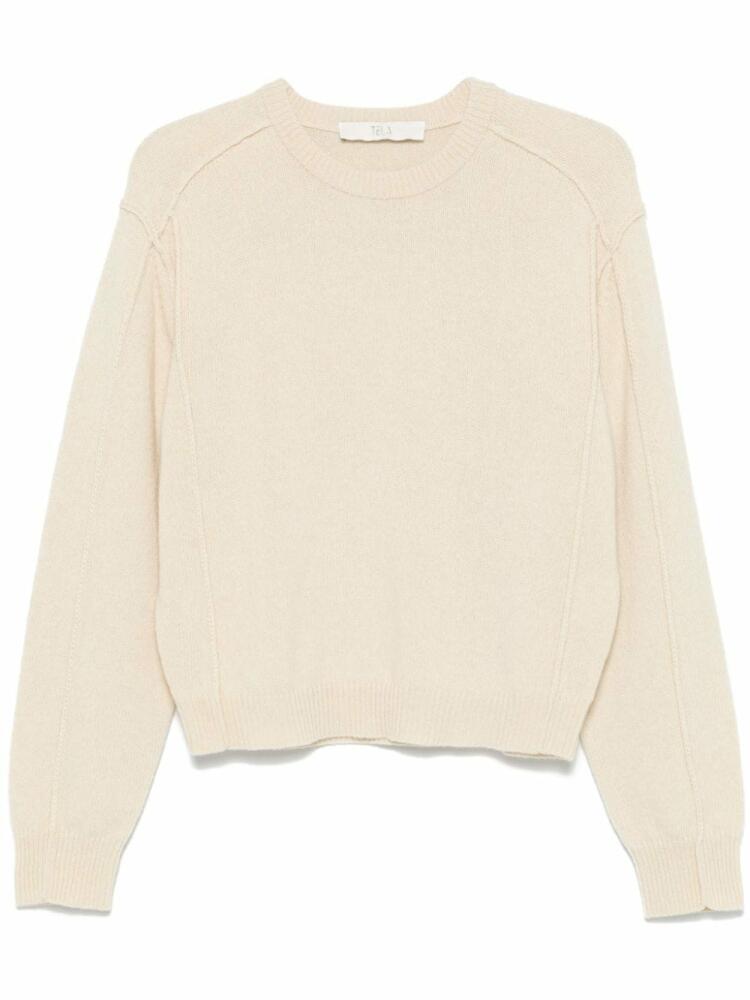 Tela pintuck-trim sweater - Neutrals Cover