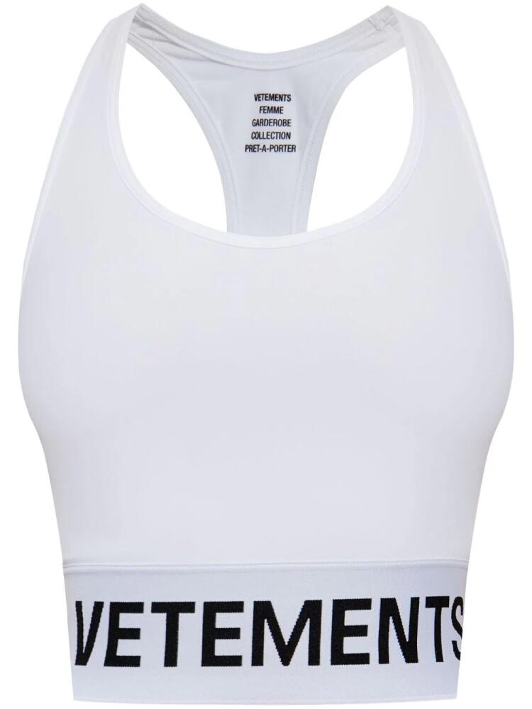 VETEMENTS logo-waistband tank top - White Cover