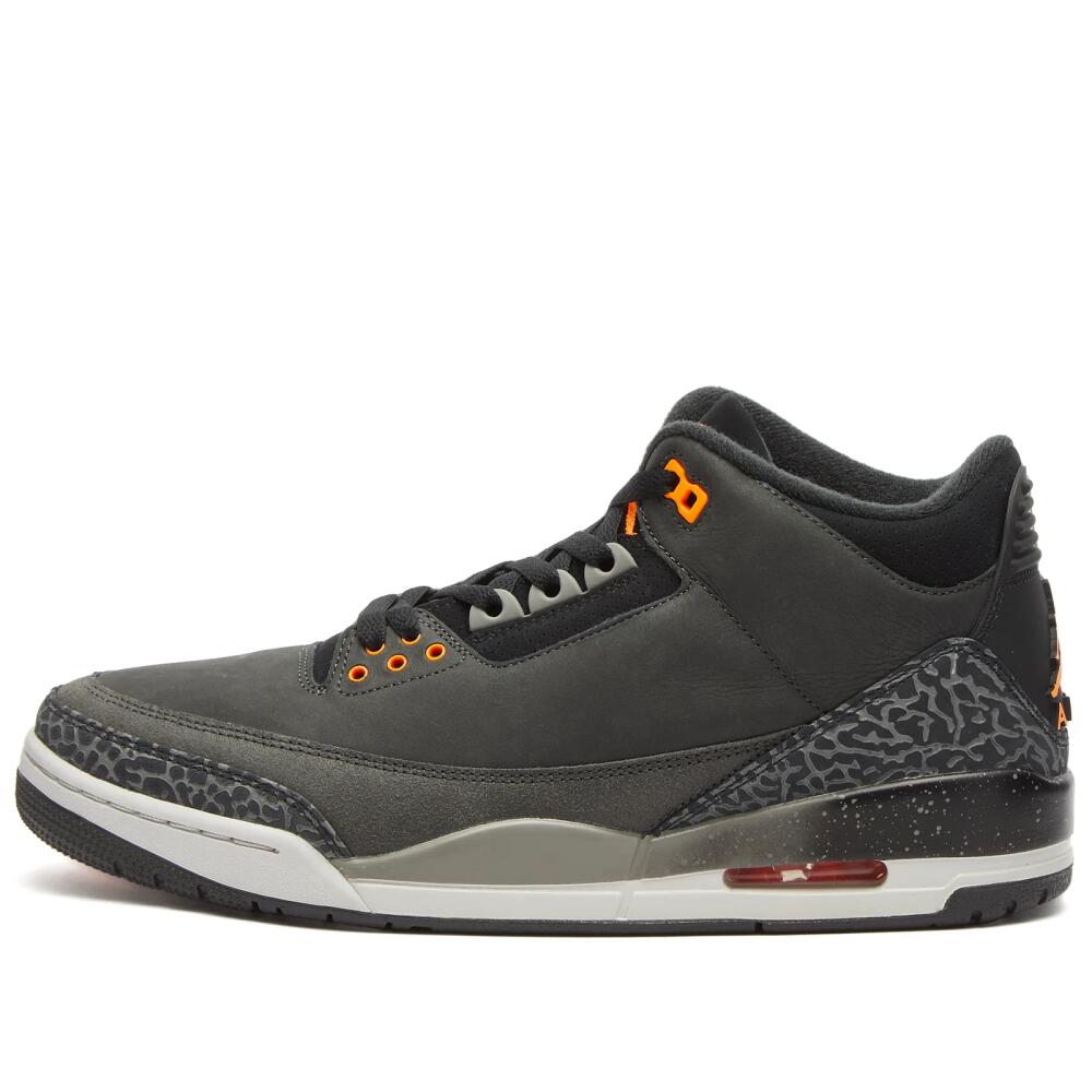 Air Jordan Men's 3 Retro Sneakers in Night Stadium/Total Orange Cover