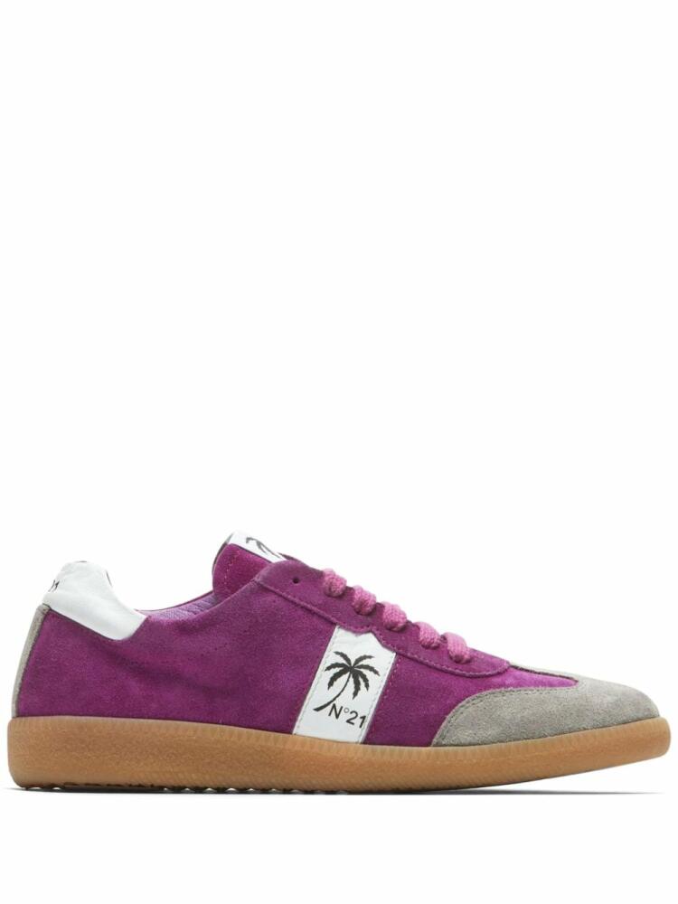 Nº21 colour-block suede sneakers - Purple Cover